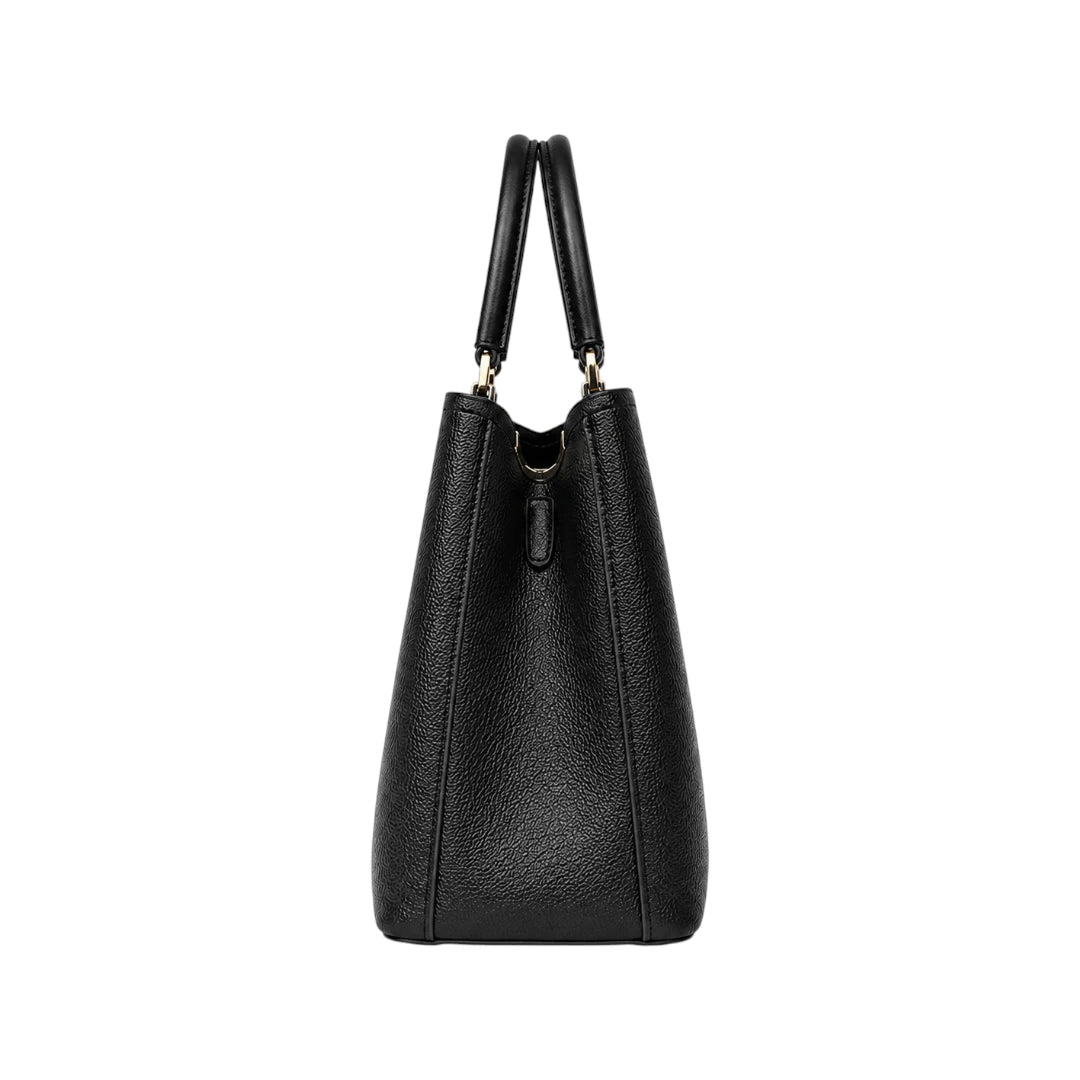Warey Premium Black Leather Handbag