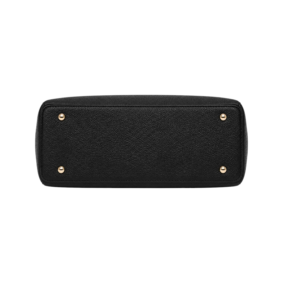 Warey Premium Black Leather Handbag