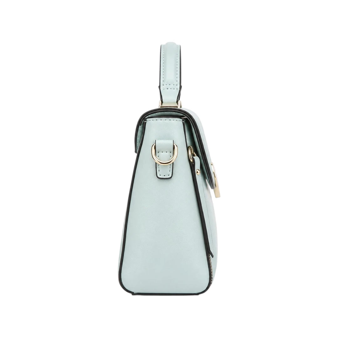 Warey Premium Light Blue Leather Handbag