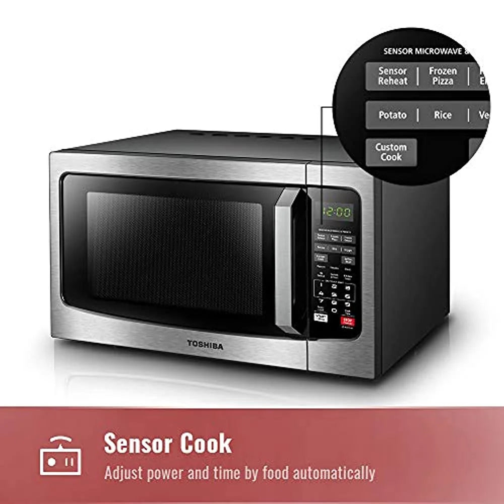 Toshiba 1.2 cu ft Countertop Microwave Ovens in Stainless Steel
