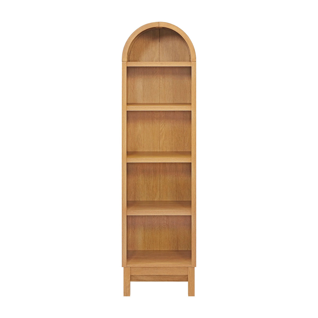 Better Homes & Gardens Juliet Narrow Arch Bookcase, Rich Black and Light Honey
