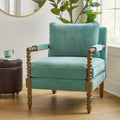 Pioneer Woman Harper Spindle Accent Chair, Jade Fabric Upholstery