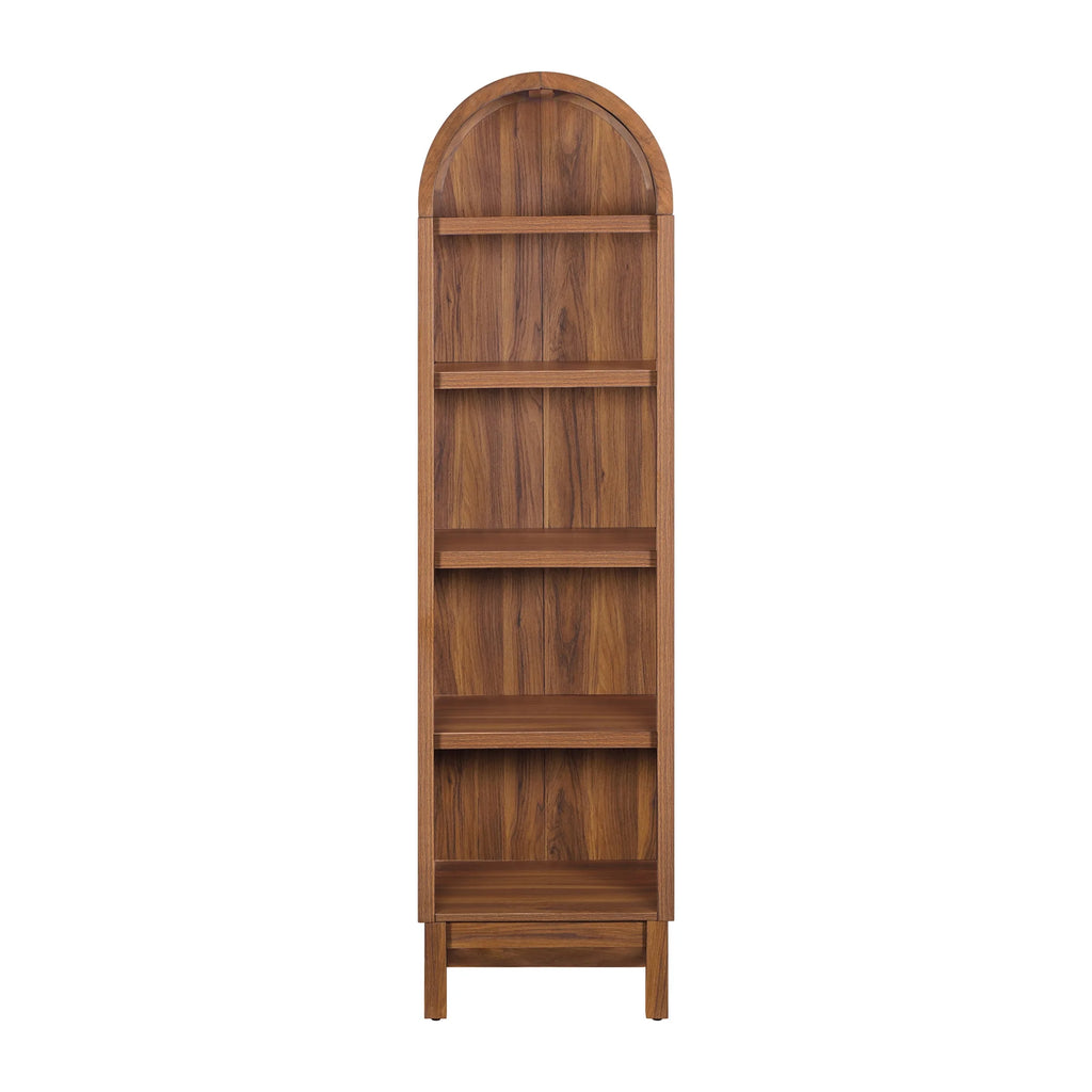 Better Homes & Gardens Juliet Narrow Arch Bookcase, Rich Black and Light Honey