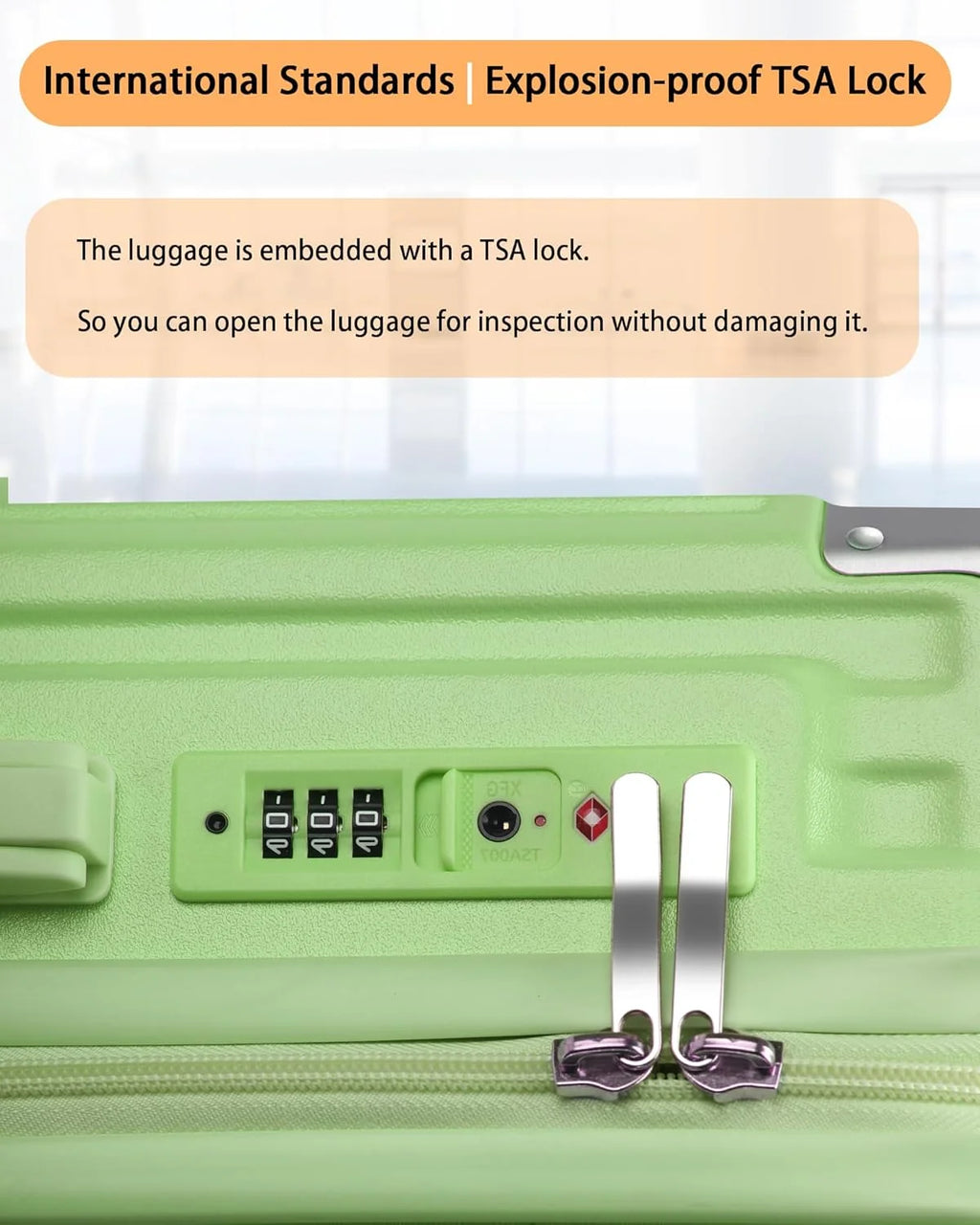 20 Inch Carry On Luggage With Cup Holder & USB Port, Airline Approved TSA-locked Luggage, Lightweight PC Material Travel Suitcase With 360�� Spinner Wheel