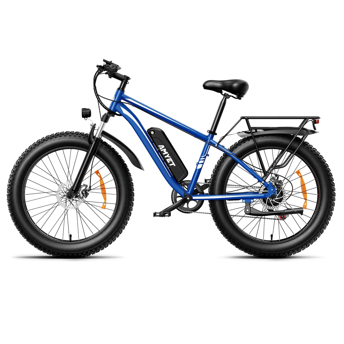 AMYET EB26 Electric Bike for Adults, 26*4.0 Fat Tire E-Mountain Bicycle,Peak 1500W Motor 48V 15Ah 7-Speed Ebike UL2849