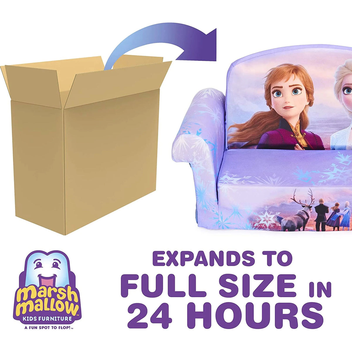 Marshmallow Furniture 2 Pack 2-in-1 Flip Open Foam Sofa Bed, Toy Story 4