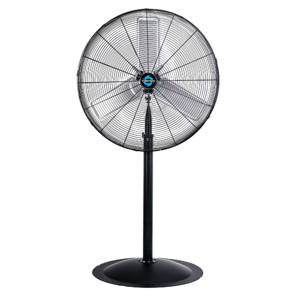 Tornado - 20 Inch High Velocity Metal Oscillating Pedestal Fan - Commercial, Industrial Use Water-Resistant