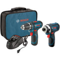 Bosch CLPK22-120 12V Cordless Lithium-Ion 3/8 in. Drill Driver and Impact Driver Combo Kit