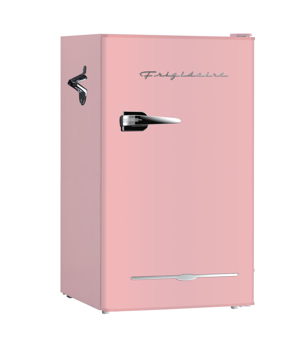 Frigidaire EFR376-C-PINK 3.2-Cu.-Ft. 65-Watt Retro Bar Fridge with Side Bottle Opener (Pink)