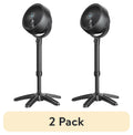(2 pack) Vornado 683 Medium Pedestal Whole Room Air Circulator Fan, 3 Speed Control, Adjustable Standing Height, 32 to 38 Inches, Black