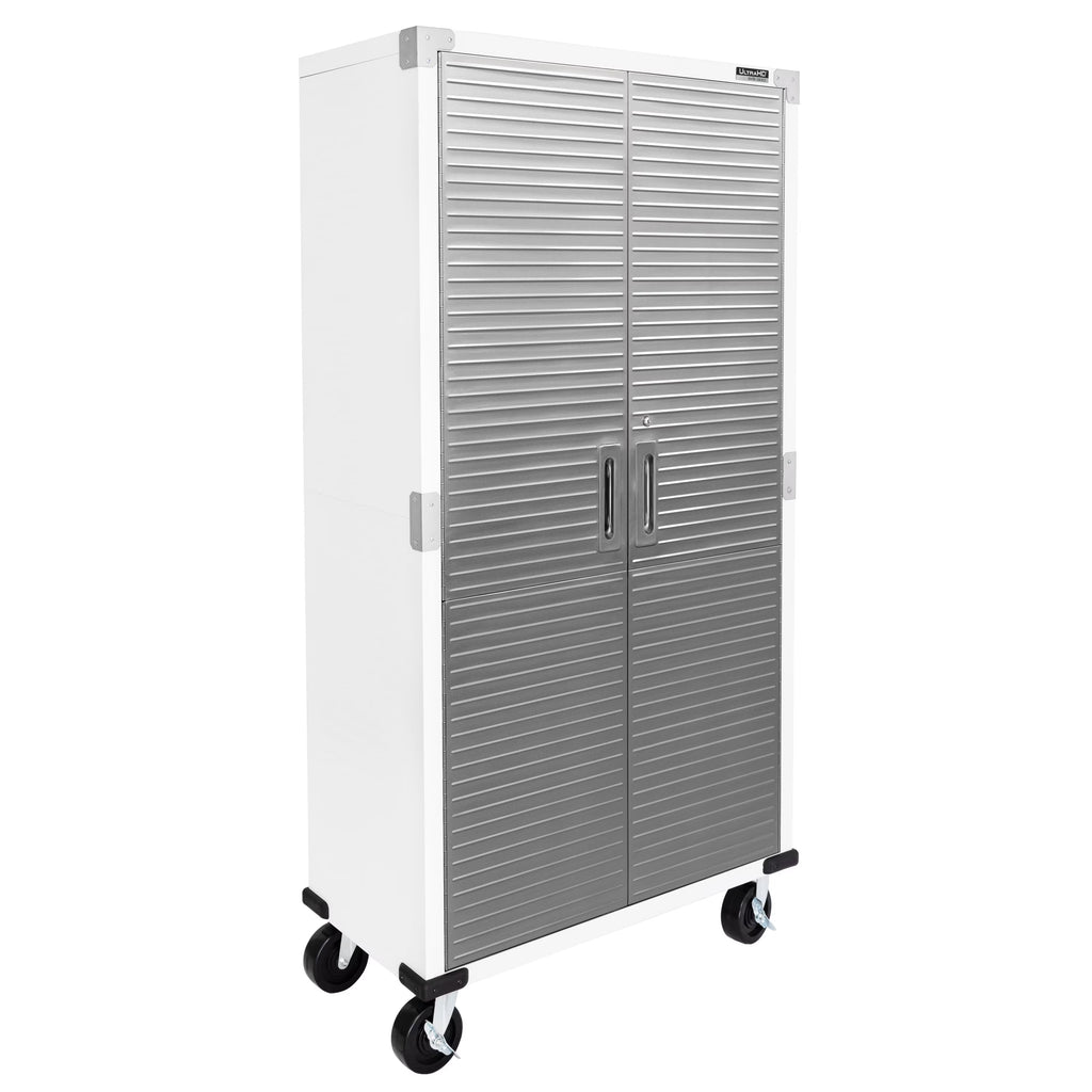 Seville Classics UltraHD Steel Body Lockable Storage Filing Cabinet Organizer Locker Shelving Unit 36" W x 18" D x 72" H, Granite