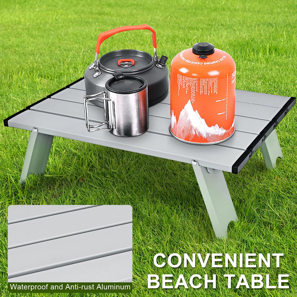 Costway 2-Pack Folding Backpack Beach Chair Table Set 5-Position Outdoor Reclining Chair Pink
