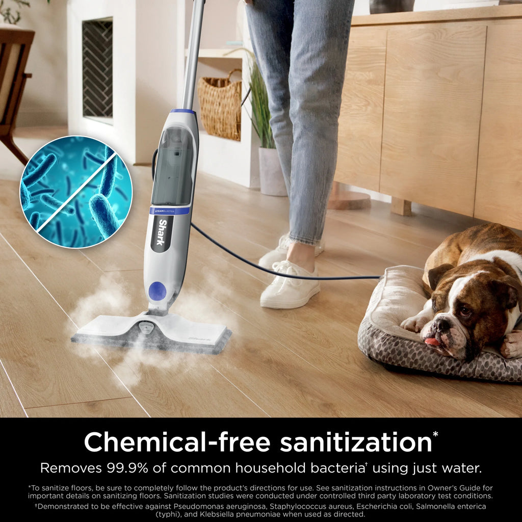 Shark SteamSpot Steam Mop with Steam Blaster for Sealed Hard Floors, XL Removable Tank, Washable Dirt Grip? Pad, 2  Modes,S2000