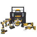 20V MAX Cordless 7 Tool Combo Kit with TOUGHSYSTEM Case, (1) 20V 4.0Ah Battery and (2) 20V 2.0Ah Batteries
