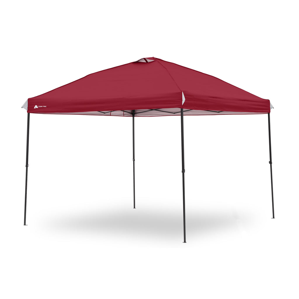 Ozark Trail 10x10 Instant Pop Up Canopy Tent with Simple Push Setup – Straight Leg Pop-Up Tent for Tailgating, Camping & Events, White
