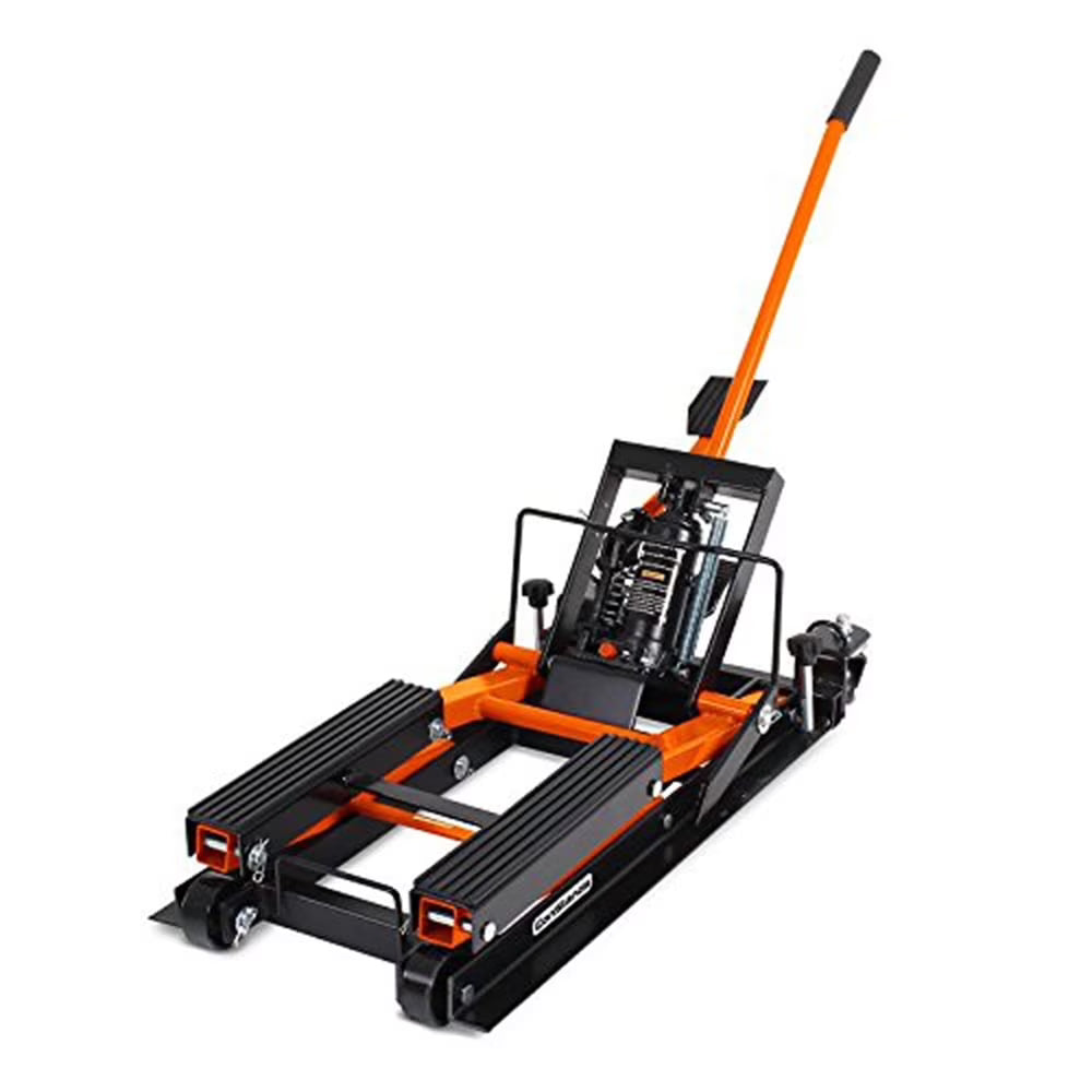 KFFKFF 1500 LB Hydraulic Motorcycle ATV Lift Jack Hydraulic Pump Hoist Jack ATV Dirt Bike Stand