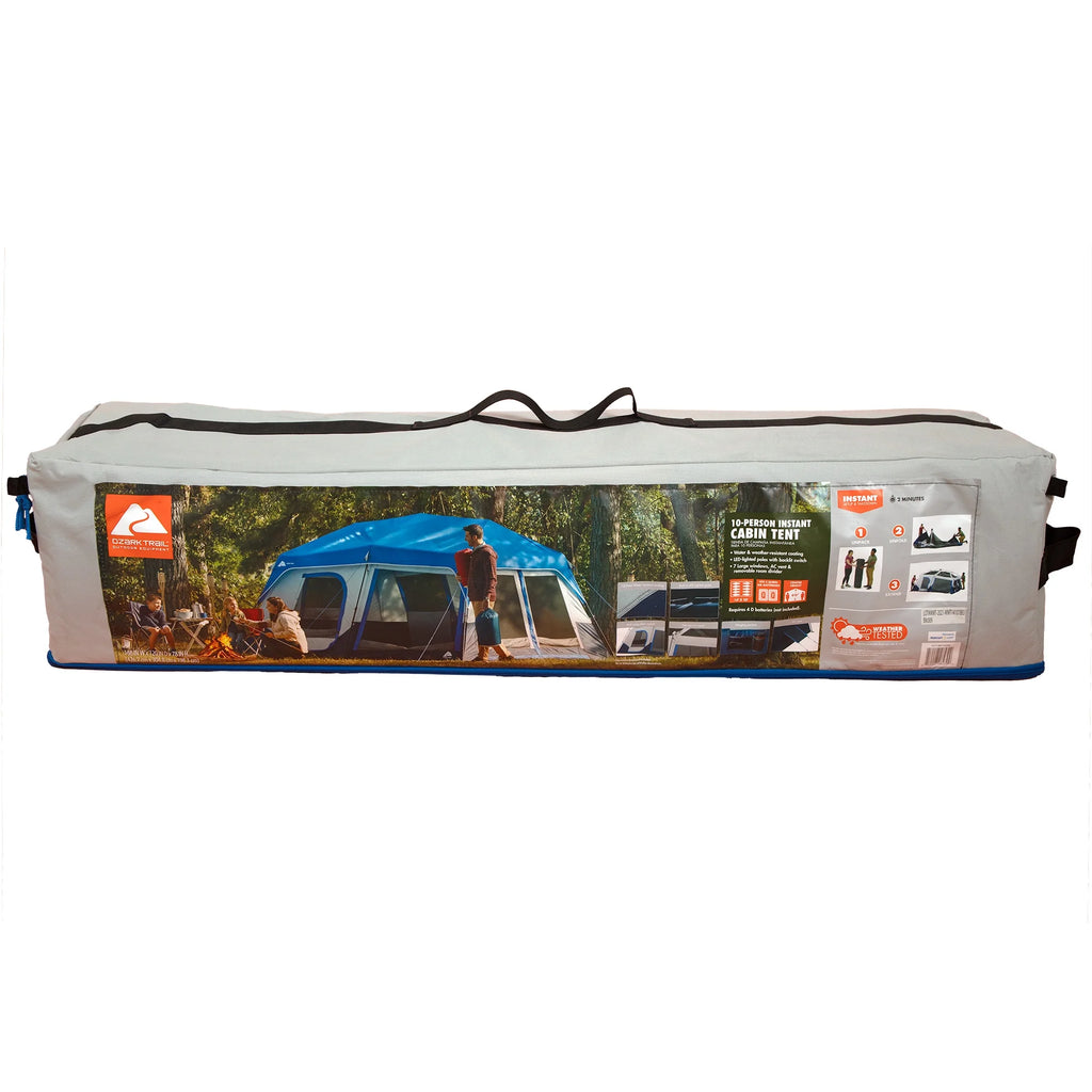 10-Person 14' x 10' Lighted Instant Cabin Tent, 40 lbs
