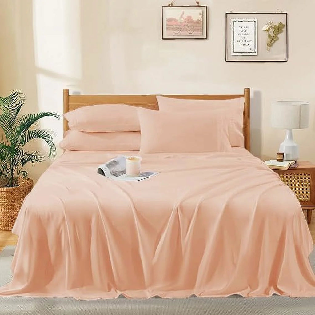 1000 Thread Count 4-Piece 100% Egyptian Cotton Bed Sheets Luxury Hotel Sheets Fits Mattress Upto 21" Deep Pocket, Twin XL Size - Burgundy Solid