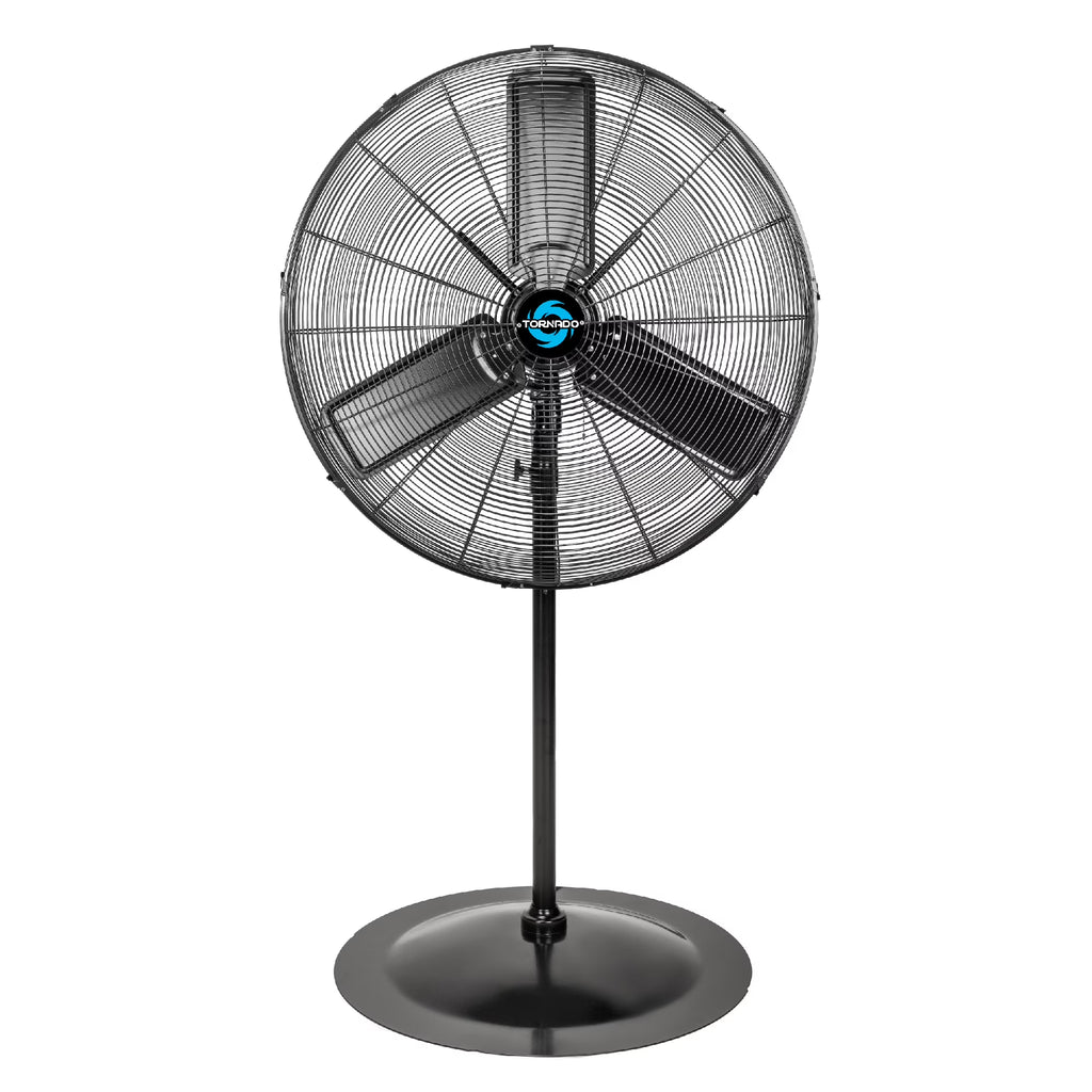 Tornado - 20 Inch High Velocity Metal Oscillating Pedestal Fan - Commercial, Industrial Use Water-Resistant