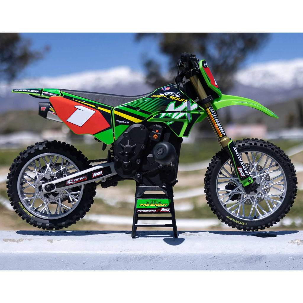 Losi RC Motorcycle Promoto-MX 1/4 Motorcycle Ready-To-Run Combo Includes Battery and Charger Pro Circuit LOS06002 Green Other Gas Tank Motorcycle etc.