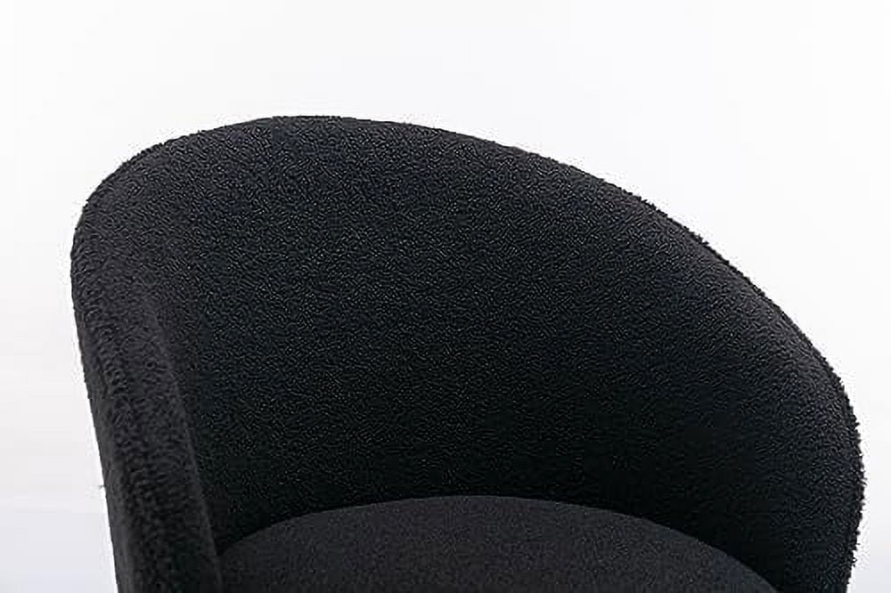 Modern Faux Fur Home Office Chair Height Adjustable, White Desk Chair Vanity Chair for Makeup Room, Rolling Desk Chairs with Wheels, Swivel Furry Cute Desk Chair for Teen Girls Women