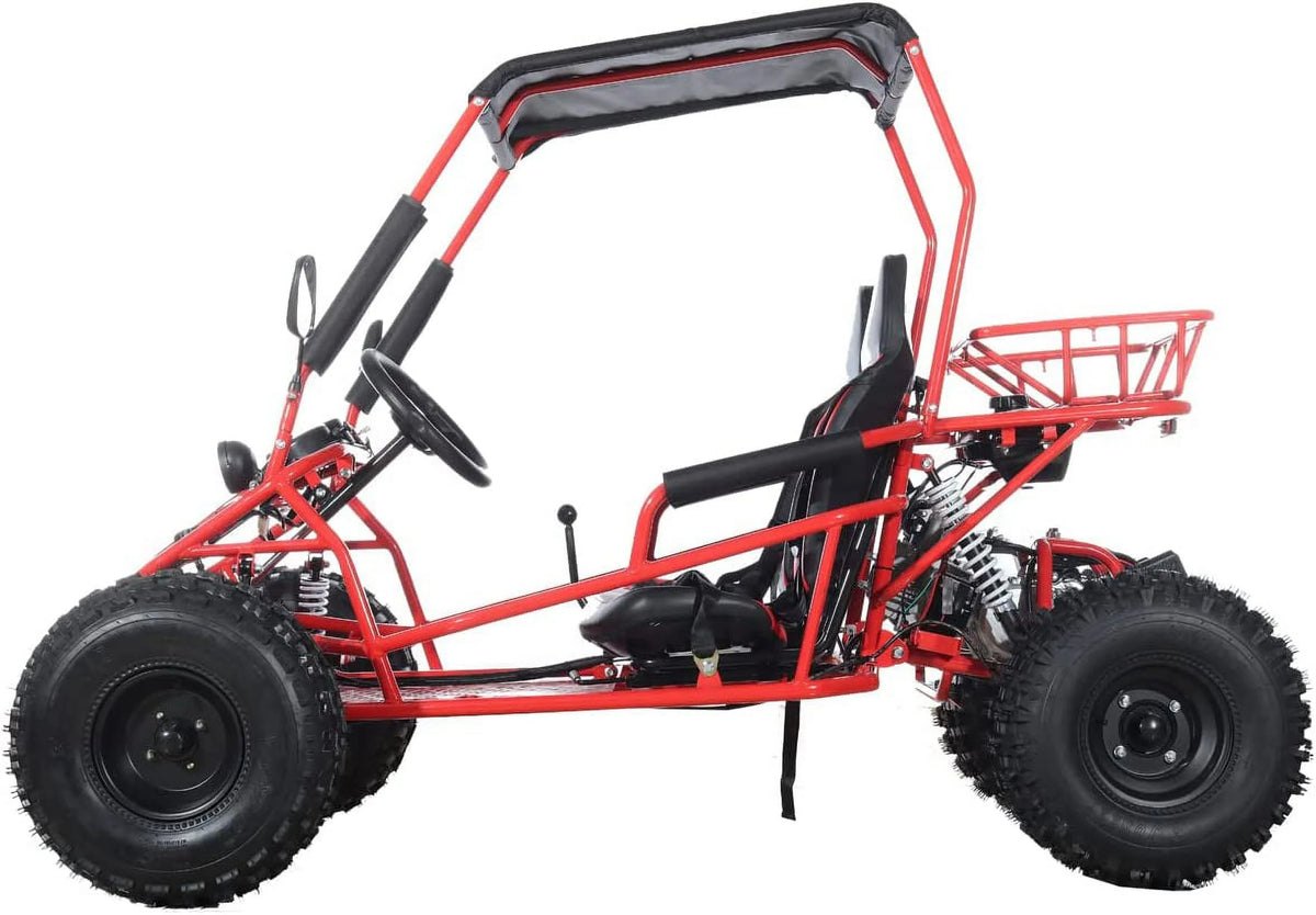 X-Pro New Rover 125cc Gas Powered Go Kart 3 Semi-Automatic Transmission w/Reverse Big 18"/19" Wheels