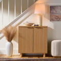 Better Homes & Gardens Lillian Fluted Accent Cabinet, Natural Pine Finish