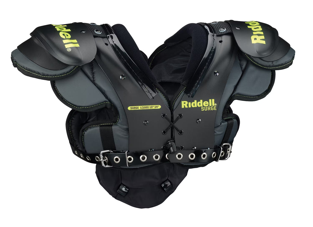 Riddell Surge Youth Football Shoulder Pad Black/Volt, Small