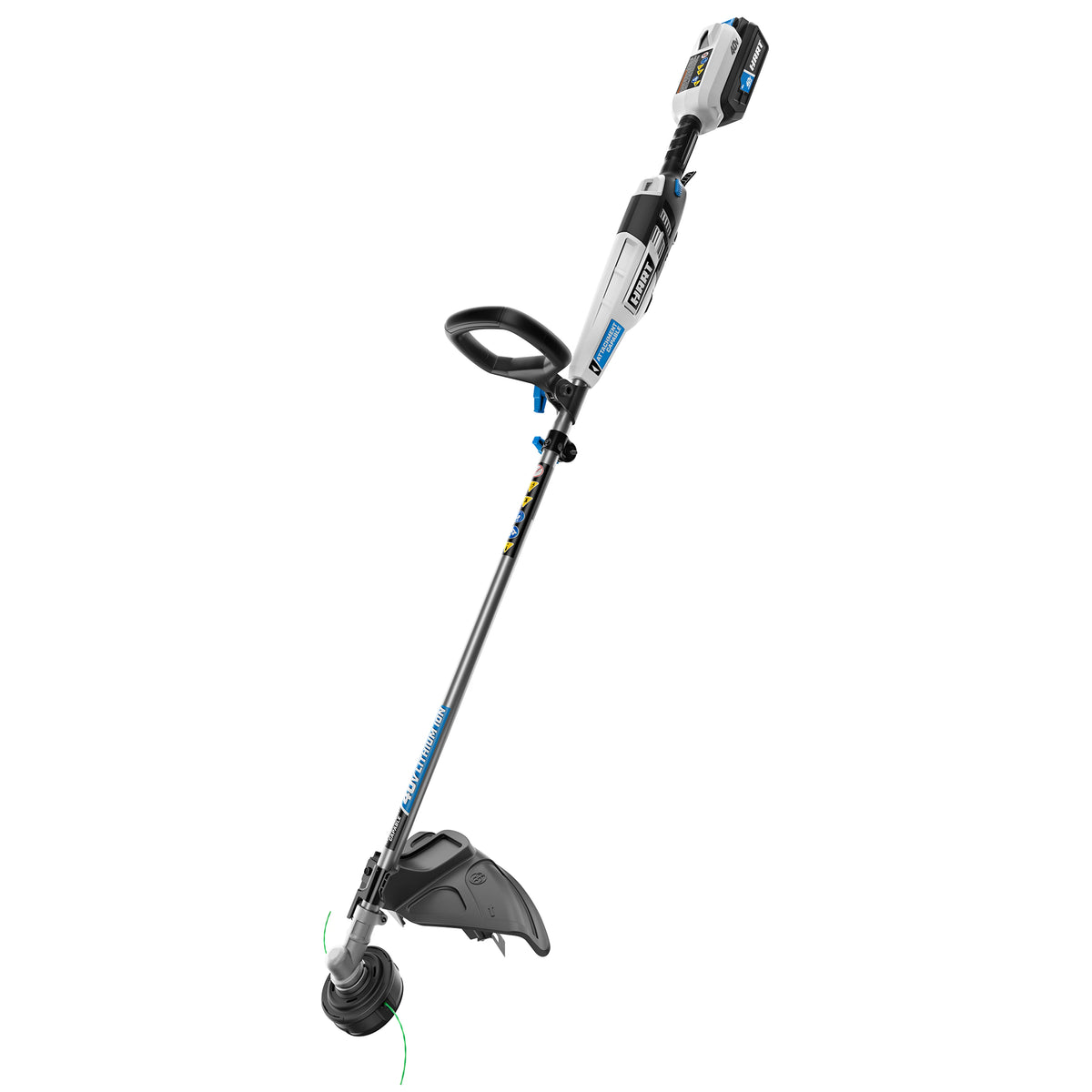 HART 40V Straight Shaft 15" String Trimmer Kit with 4.0Ah Lithium-Ion Battery, Cordless