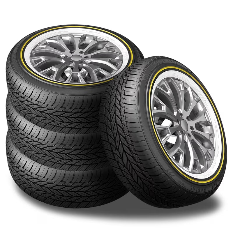 4 Vogue Tyres Custom Built Radial 225/60R16 102H White/Gold Sidewall Tires 460AA 0.3145.171 / 225/60/16 / 2256016