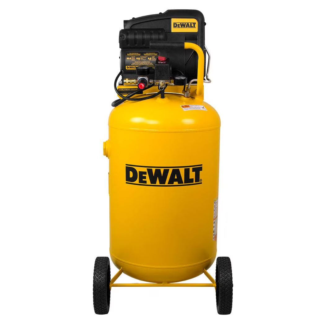DeWalt Portable 30 Gallon Oil Free Electric Motor Vertical Air Compressor Tank