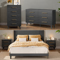 Lofka King Bedroom Furniture Set - Includes One King Bed Frame, Two Nightstands and 2 Dressers for Modern Home Decor