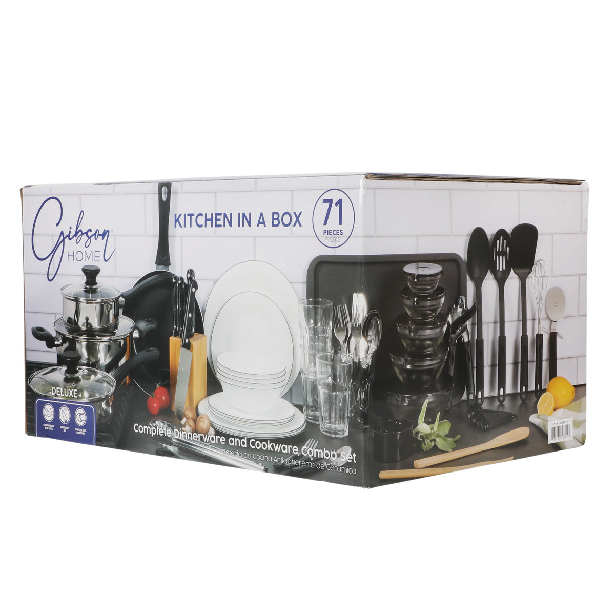 Gibson Home 71-Piece Stainless Steel Silver Cookware Combo Set