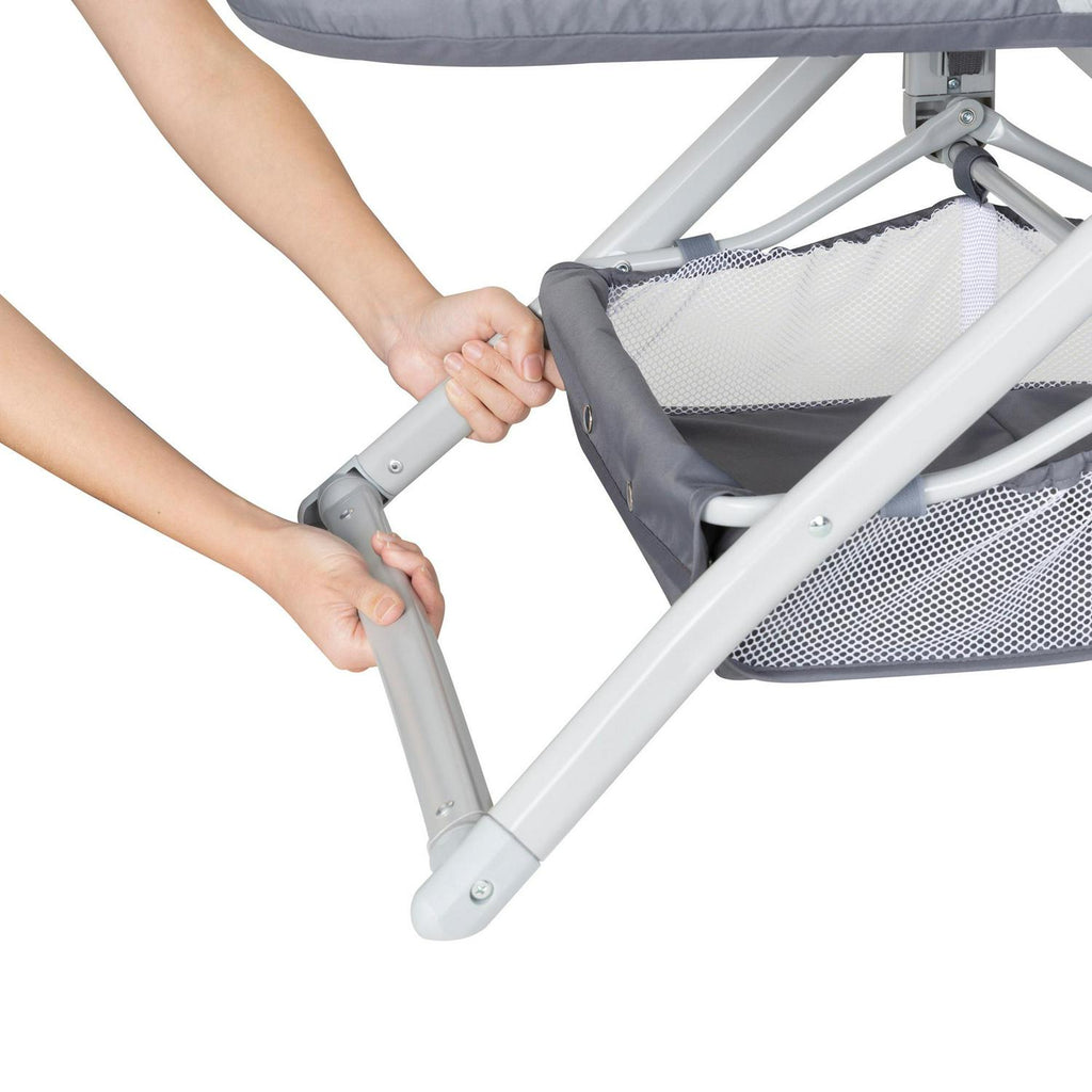 Baby Trend Quick Fold 2-in-1 Rocking Bassinet with Travel Bag - Shadow Stone Grey