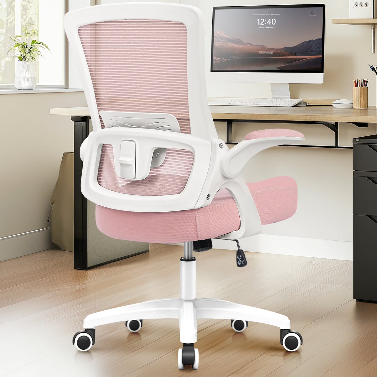 NEO CHAIR Ergonomic Office Chair, Adjustable High Back Mesh Desk Chair with Flip-up Arms, Black