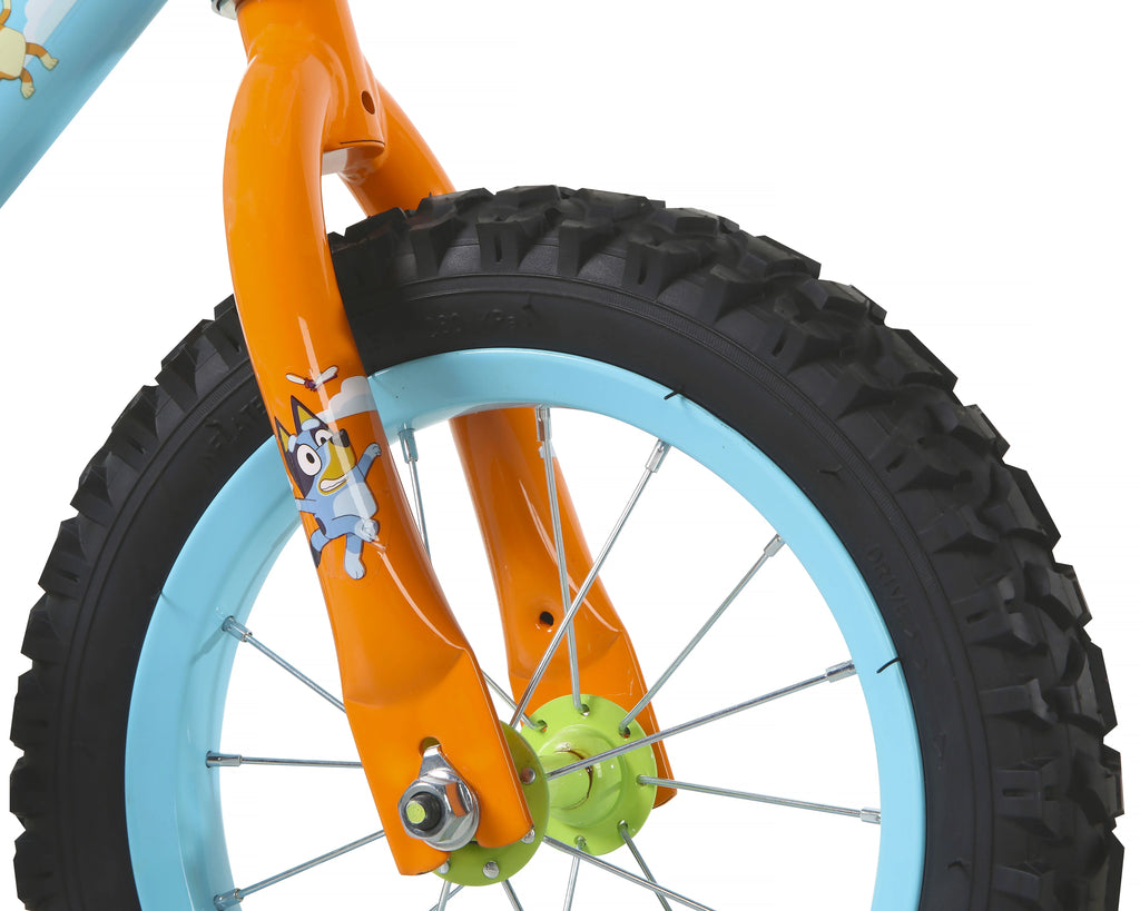 Bluey 12-Inch Kids BMX Bike with Training Wheels, Plush Bag, Steel Frame, Coaster Brake, Ages 3-5