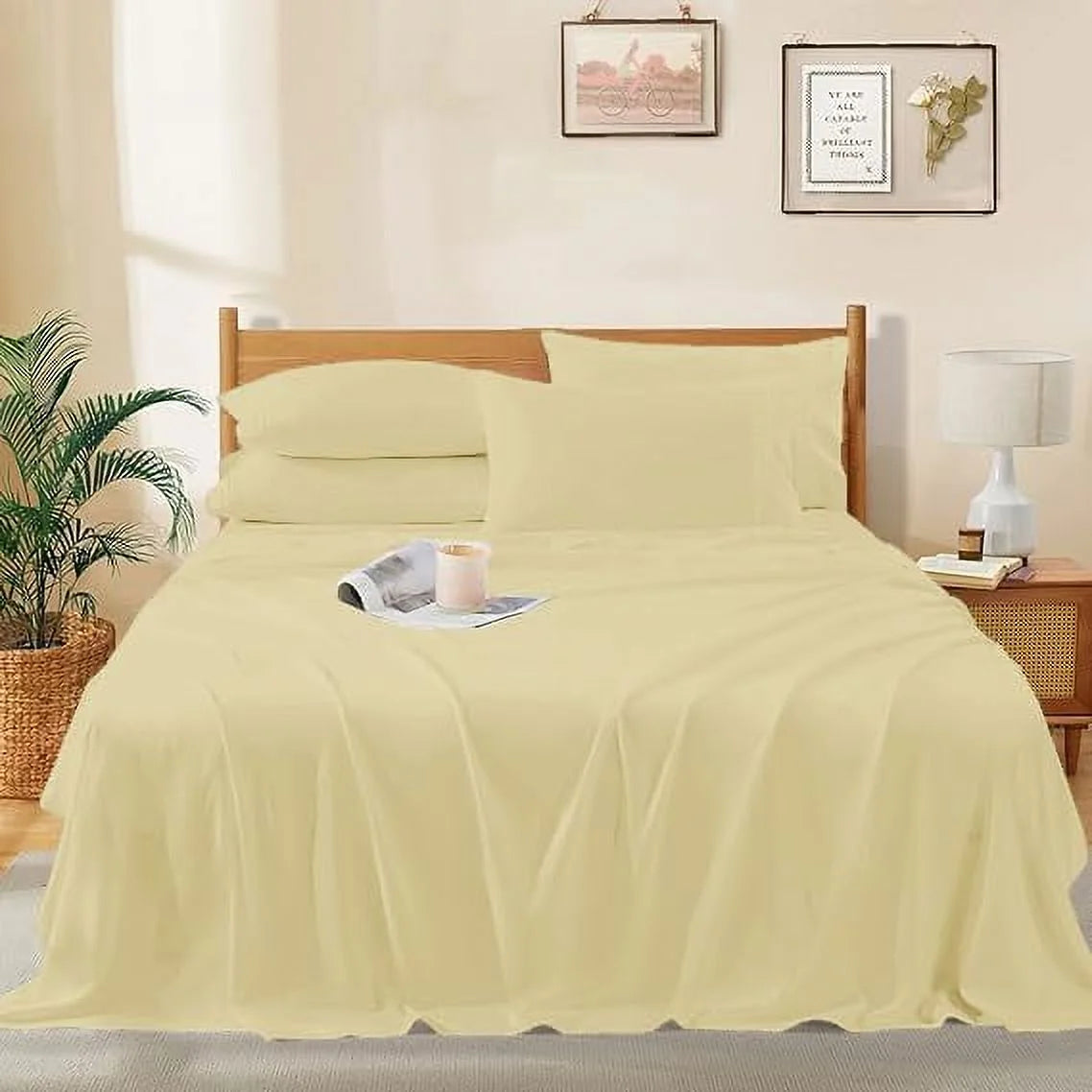1000 Thread Count 4-Piece 100% Egyptian Cotton Bed Sheets Luxury Hotel Sheets Fits Mattress Upto 21" Deep Pocket, Twin XL Size - Burgundy Solid