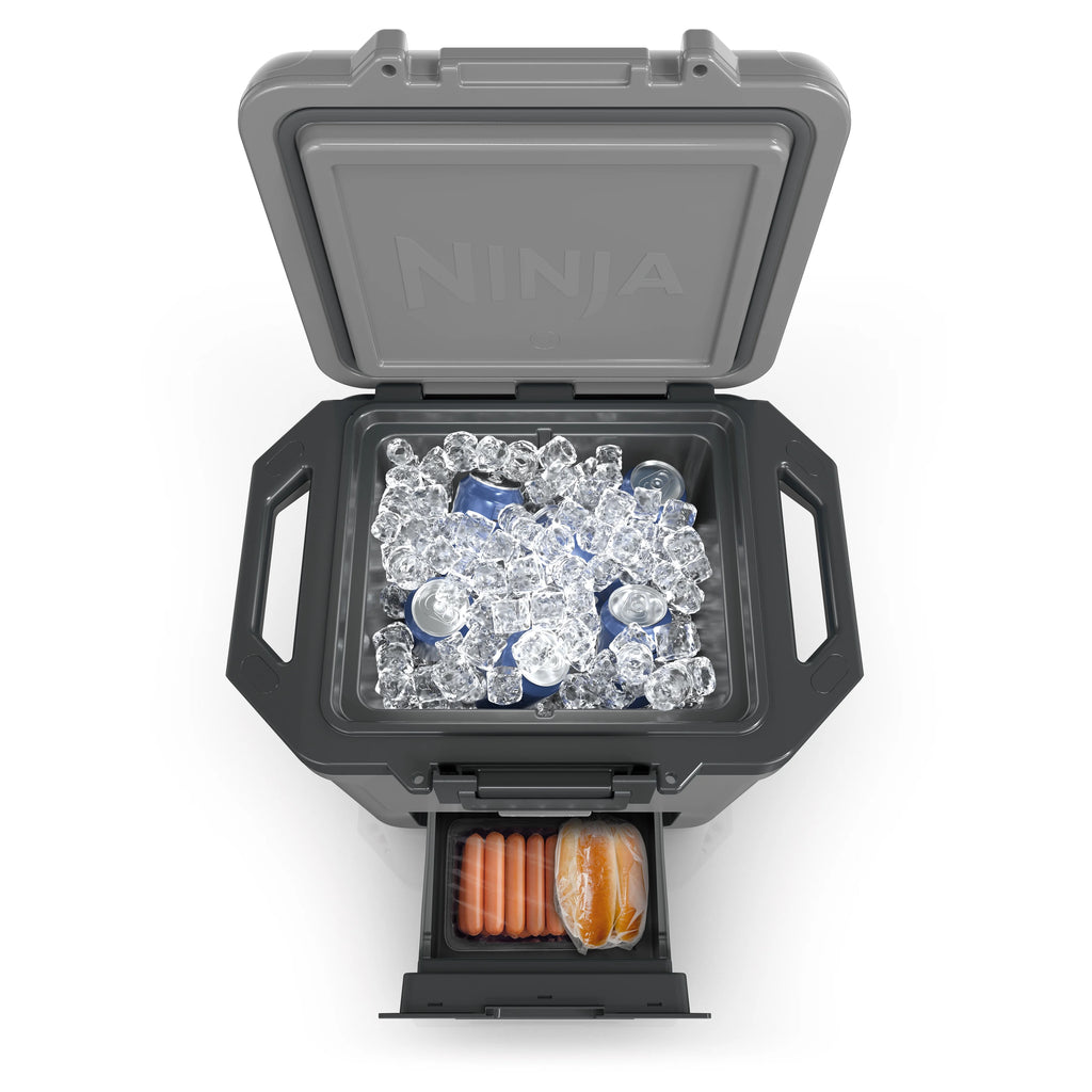 Ninja FrostVault 30qt Hard Cooler with Dry Zone, Ice Chest Cooler, White, FB131WH