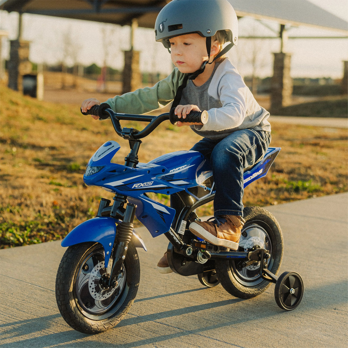 12" Hyper Speed Bike, Childs Bicycle; Kids Ages 2-4 Years Old, Blue, Character Group: Speed