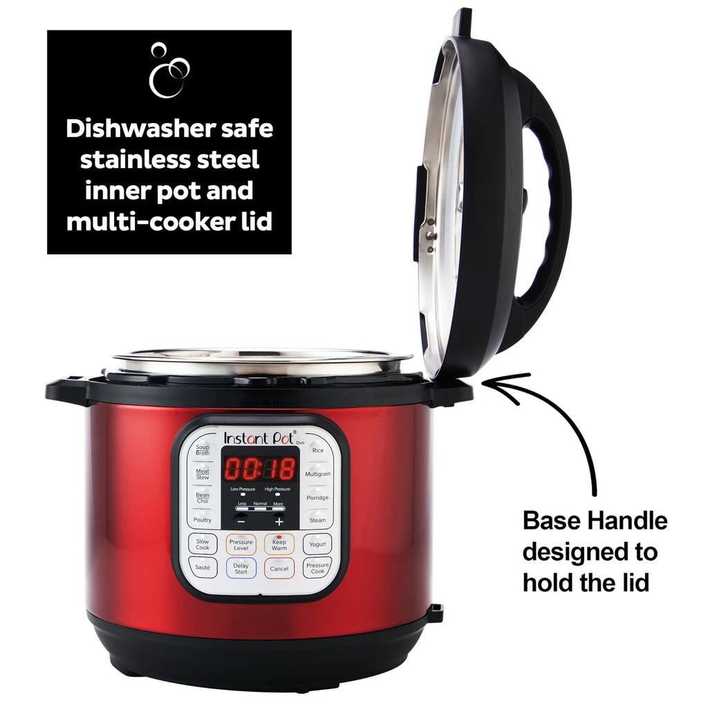 Instant Pot Duo�?6 Quart Multi-Cooker, Red Stainless Steel