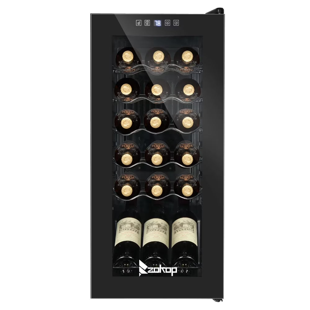 Ktaxon 18 Bottle Compressor Wine Cooler Freestanding Wine Fridge, Fast Cooling, Low Noise