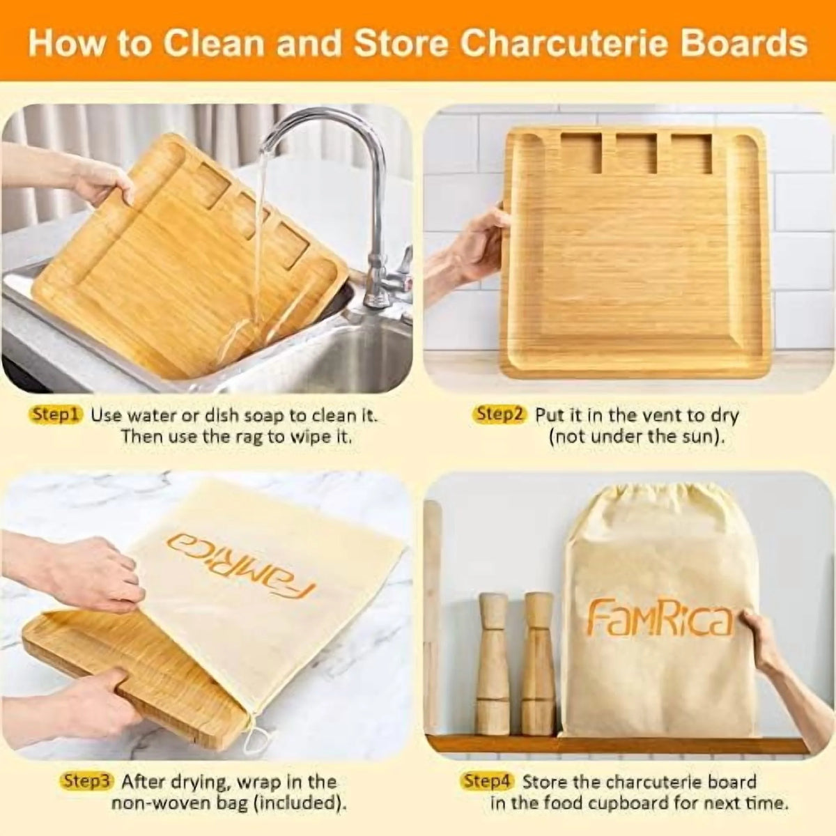 Charcuterie Board Set - Cheese Board with 2 Drawers, Bamboo Cheese Tray Serving Board - Unique Mothers Day Gifts, Wedding, Housewarming, Birthday Gifts
