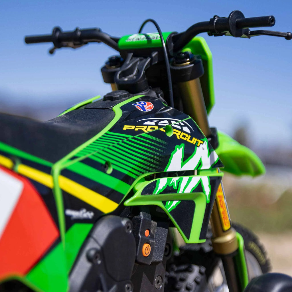 Losi RC Motorcycle Promoto-MX 1/4 Motorcycle Ready-To-Run Combo Includes Battery and Charger Pro Circuit LOS06002 Green Other Gas Tank Motorcycle etc.
