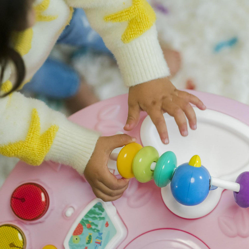 Bright Starts Around We Go 2-in-1 Walk-Around Baby Activity Center &amp; Table. Tropic Coral. Age 6 Months+