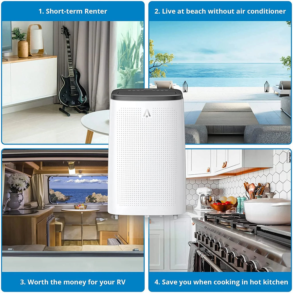 BLACK+DECKER BPP10WTB 14,000-BTU 3-Speed 1,250-Watt Portable Air Conditioner with Remote