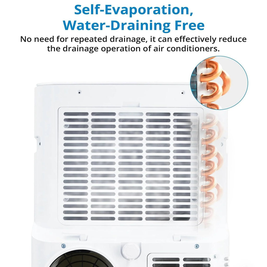 14000 BTU Portable Air Conditioner with Heat, 3-in-1 AC Unit for Rooms up to 750 Sq.Ft, Quiet Operation, Dehumidifier & Fan, Window Kit Included