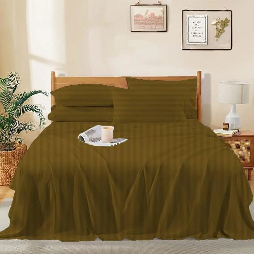1000 Thread Count 4-Piece 100% Egyptian Cotton Bed Sheets Luxury Hotel Sheets Fits Mattress Upto 21" Deep Pocket, Twin XL Size - Burgundy Solid