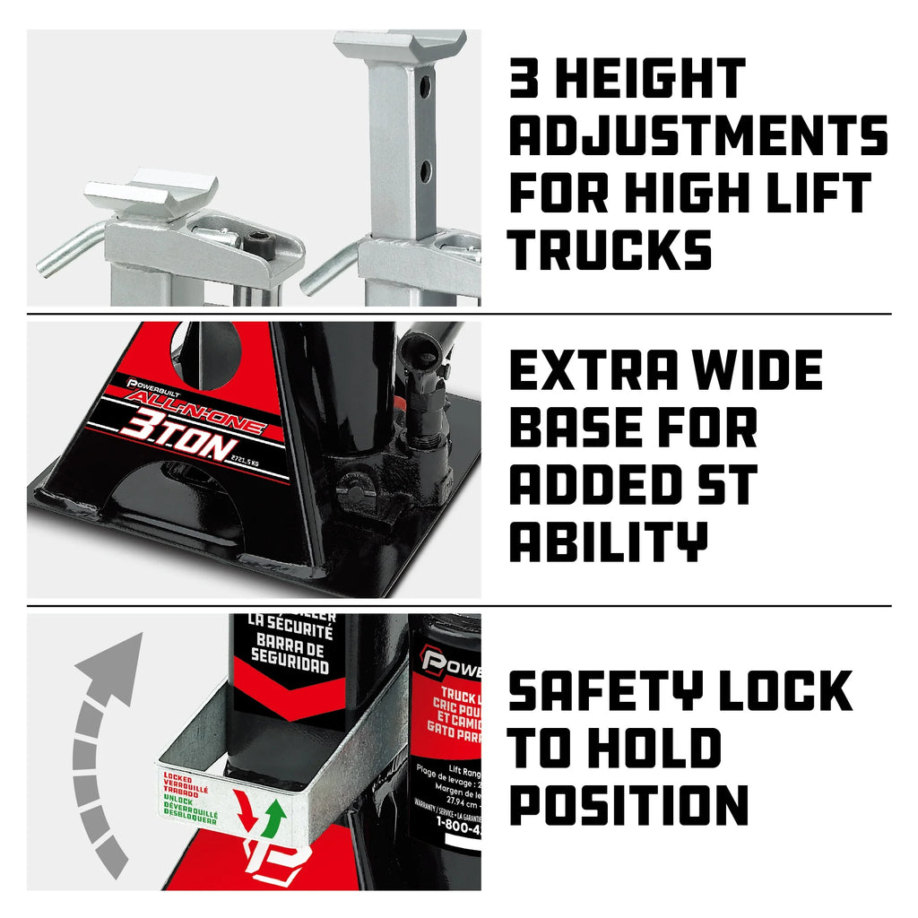 Powerbuilt 3 Ton All in One Truck Lift Jack - 640912