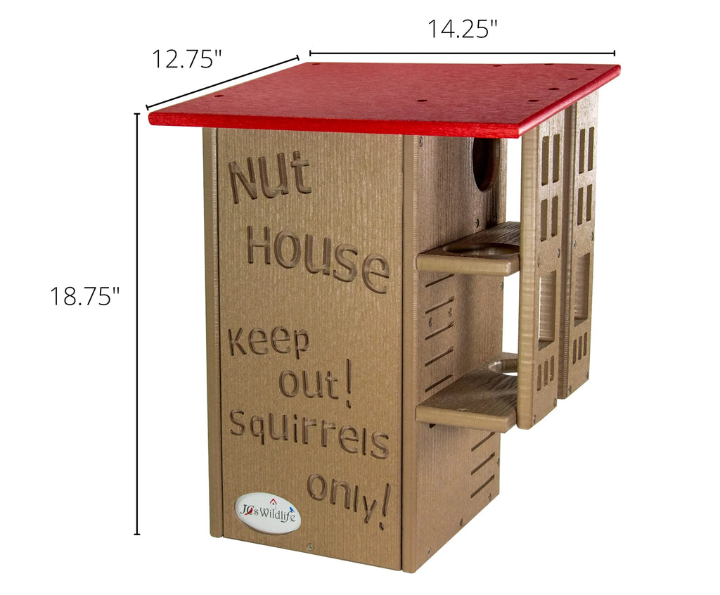 JCs Wildlife Ultimate Squirrel House Nesting Box (Blue/Gray) - A Perfect Home for Squirrels!