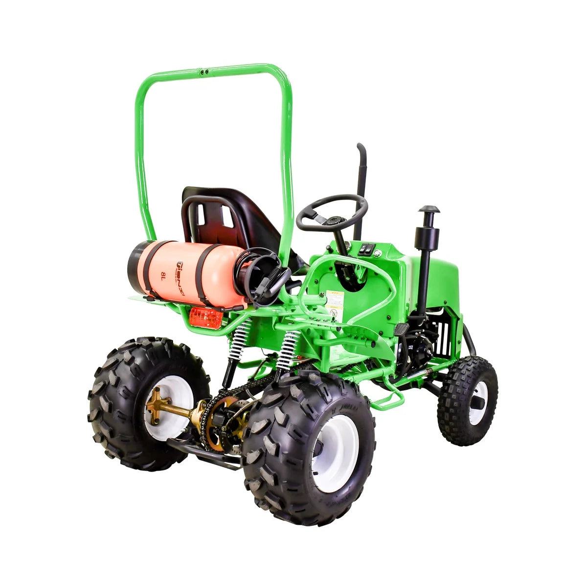 Massimo Mini Tractor 110cc 2WD Gas Go Kart �C Kids & Youth Ride-On Utility Vehicle �C Green